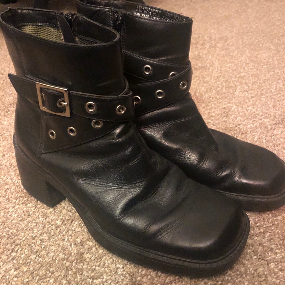 Brazil authentic leather square toe Boots